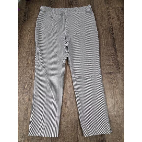 Chico's Black White Pinstripe Women's Dress Pants Size 3R - XL 16/18 - Picture 6 of 6
